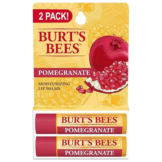 Burt's Bees Lip Balm - Pomegranate, Lip Moisturizer With Responsibly Sourced Beeswax, Tint-Free, Natural Origin Conditioni...