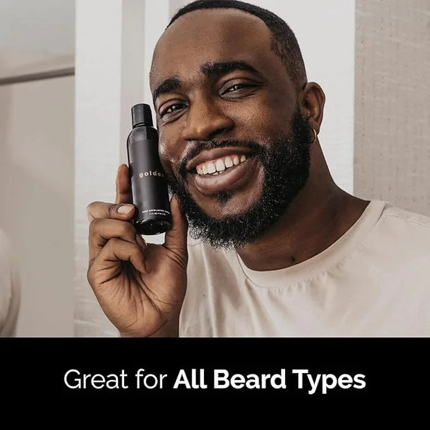 Golden Grooming Co. Everyday Grooming Bundle for Textured Hair & Melanin-Rich Skin | Essential Beard & Skincare Kit with B...