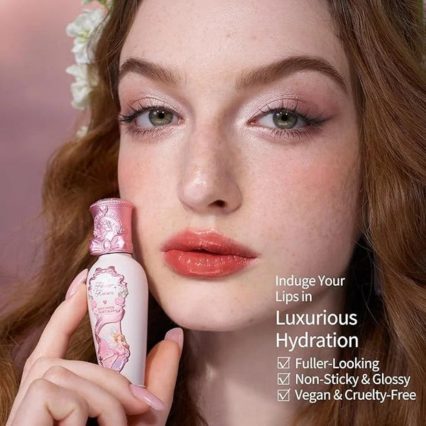 Flower Knows Midsummer Fairytales Lip Gloss-Glowy Moisturizing Coating Lip Lacquer-Hydrating Tinted Lip Oil for Girls&Wome...