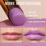 Oulac Pinky Purple Lipstick - Moisturizing Lip Stick Glossy Tinted Lip Balm, Sheer Shine Juicy Finish, Lightweight and Hyd...