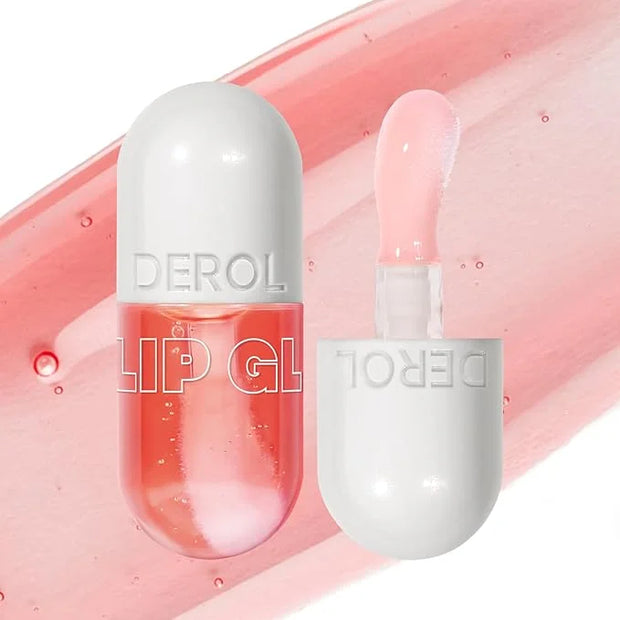 Lip Plumper Gloss High-Shine Liquid Lip Plumping Color, Long-Lasting Plumper Pout, Moisturizing, Non-Sticky With Natural G...
