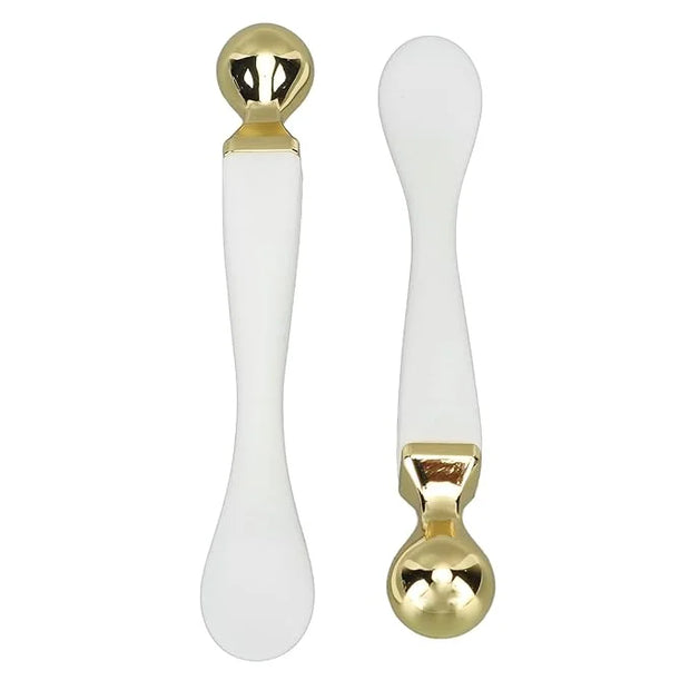 2pcs Metal Face Mask Spoon Anti Wrinkle Eye Fatigue Relief Massage Stick Cream Scoop, Metal Eye Cream Applicator Face Roll...