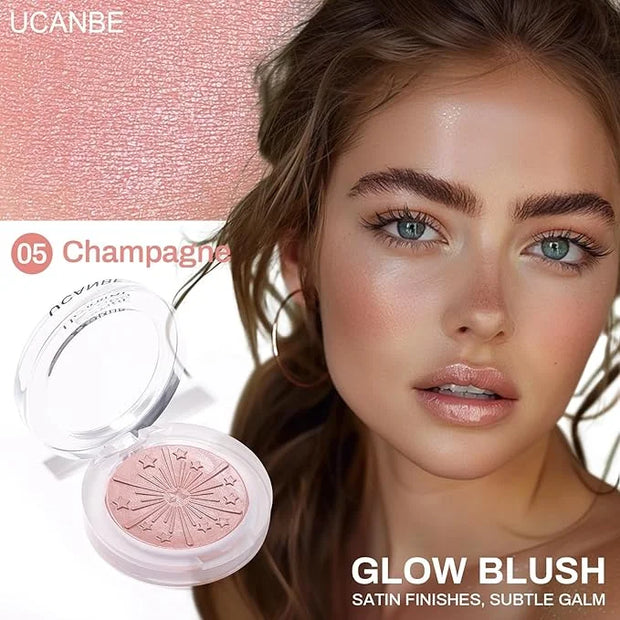 UCANBE Baked Blush for Cheek, Glow Blushing Palette - Seamless Silky Blendable Powder Blush Makeup Palette, Delivering Lon...