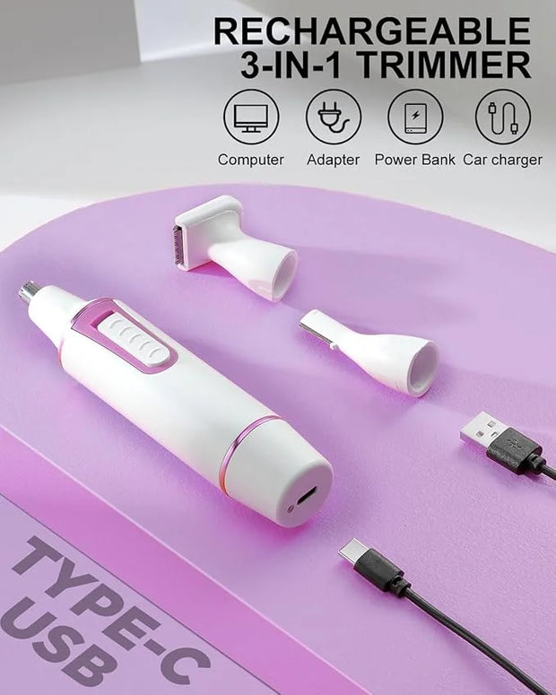 AREYZIN Nose Hair Trimmer for Women Rechargeable Eyebrow & Facial Hair Trimmer for Men, Professional Painless Nose Trimmer...