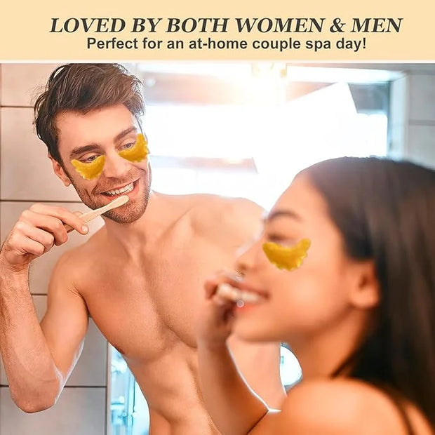 MOND'SUB Under Eye Mask - 6 Pairs Banana Crystal Eye Mask - Puffy Eyes & Dark Circles Treatments with Hyaluronic Acid, Red...