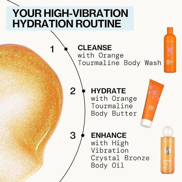Pacifica Bronzing Body Oil – Crystal Bronze Shimmering Oil for Natural Sun-Kissed Glow, Hydrating Body Illuminator, Vanill...
