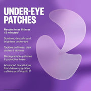 PEACE OUT Skincare Puffy Eyes, Biocellulose Under-Eye Mask, Minimize Puffiness & Tired Eyes with Caffeine and Niacinamide,...