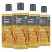 DOVE MEN + CARE Face + Body Wash For Men Awaken Turmeric + Ginger Root 18 oz 4 Count - Product Image
