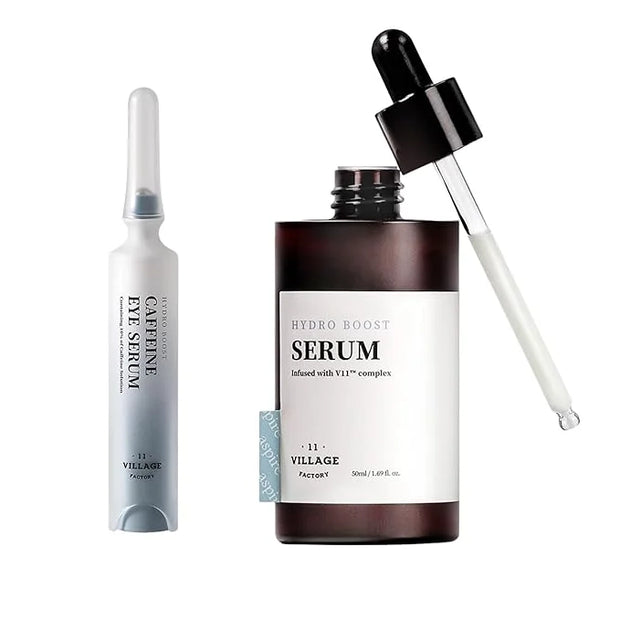 Hydro Boost Bundle with Face Serum and Hydro Boost Eye Serum with hyaluronic acid and natural ingredients - Product Image