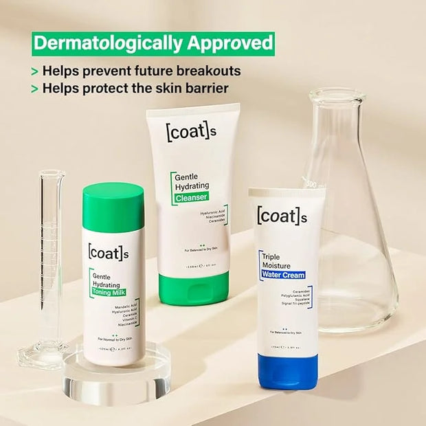 Coats Skinsentials Bundle – Cleanser 5 oz, Toner 4.2 oz & Moisturizer 2.5 oz – 3-Step Regimen Protects the Skin Barrier wi...