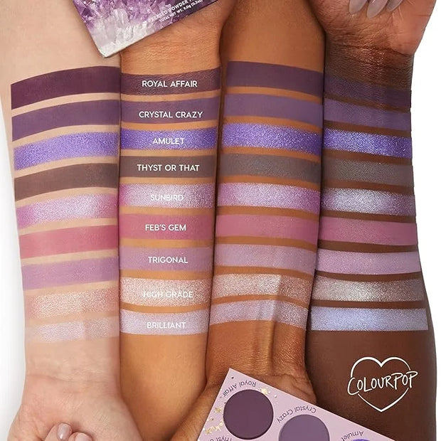 ColourPop All Amethyst Eyeshadow Palette - Metallic Opalescent with Duo Chrome Finishes - High-Pigment Eye Makeup with a L...