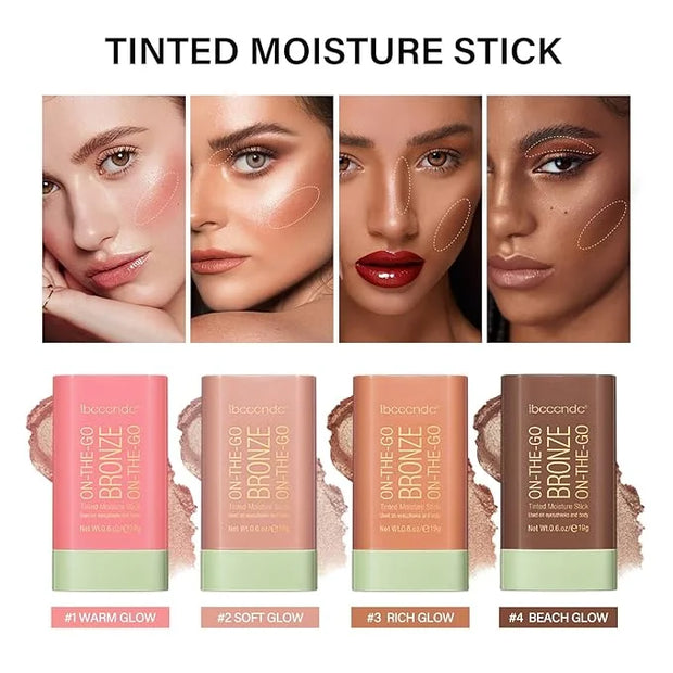 MEICOLY Cream Contour Stick, Shimmery Finish, Rich Glow, 03, 1.94 Ounce, Stick, Buildable, All Skin Tones, Water Resistant...
