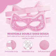 Cooling Eye Mask, Gel Eye Mask Hot Cold Use, Cold Eye Mask for Puffy Eyes, Dry Eyes, Headaches, Migraines, Sinus, Dark Cir...