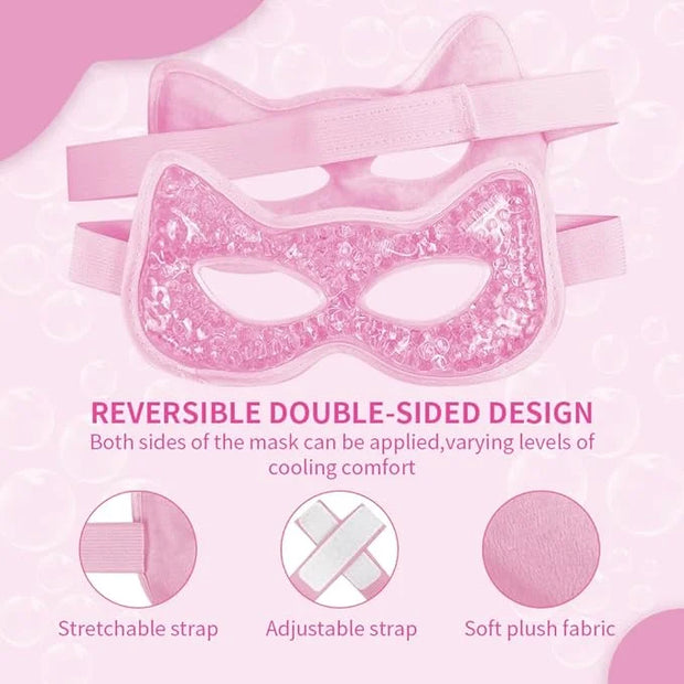 Cooling Eye Mask, Gel Eye Mask Hot Cold Use, Cold Eye Mask for Puffy Eyes, Dry Eyes, Headaches, Migraines, Sinus, Dark Cir...