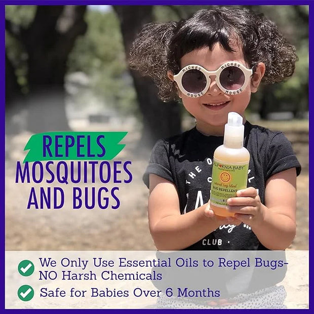 California Baby Super Sensitive Sunscreen + Natural Bug Spray | 2.9oz Unscented SPF 30+ Mineral Sunscreen + 6.5oz Natural ...