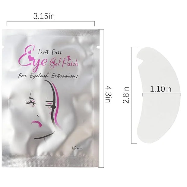 50 Pair V Shape Under Eye Gel Pads Hydrogel Eye Patches For Eyelash Extension, Lint Free Under Hydrogel Eye Mask Pads Lash...
