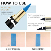 Kaely Light Blue Gel Eyeliner Pencil,Waterproof Smudge Proof Eye Liner Pen,Cat Eye Goth Halloween Makeup,Eye Black Face Pa...
