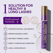 Enhancing Lash Serum for Eyelash Growth with Keratin and Biotin Peptides, Hyaluronic Acid, Creatine for Longer, Fuller, Th...