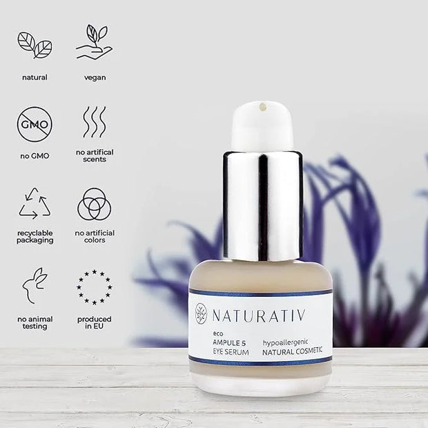Ecoampoule 5 Serum | Eye Serum | Extensive hydration & Reduce Fine Line, Tightens | Hyaluronic Acid, Cornflower Water, Caf...