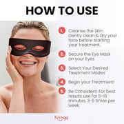 Red Light Therapy Eye Mask with 660nm & 850nm Dual-Chip LEDs, Adjustable Strap, Rechargeable 3000mAh Battery, Remote Contr...