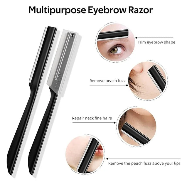 Eyebrow Razor, S.T. Friends 10Pcs Face Razor for Women Exfoliating Dermaplaning Tool, Dermaplane Razor Peach Fuzz Removal,...