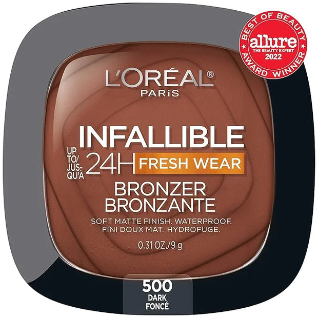 L'Oreal Paris Infallible Up to 24H Fresh Wear Soft Matte Longwear Bronzer. Waterproof, heatproof, Transfer, humidity and s...