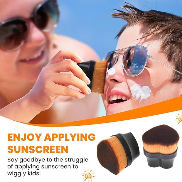 Sunscreen Applicator for Kids, Travel Size and Portable Sunblock Buddy Brush Set, Buddies Sunscreen Applicator with Cleani...