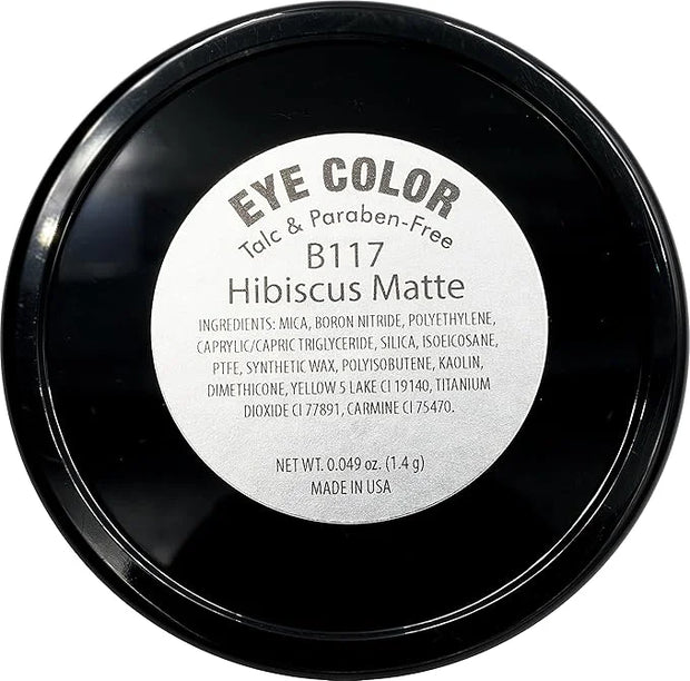 Hibiscus Matte Orange Red Pink Peach Pressed Powder Single Vegan Eyeshadow; Talc, Paraben & Cruelty Free - Product Image