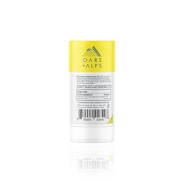 Oars + Alps Go Stick Clear SPF 35 Face Sunscreen, Skin Care Infused with Vitamin E and Antioxidants, Water and Sweat Resis...