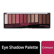 Rimmel London Magnif'Eyes Eyeshadow Palette, 12 Shades, Blendable Formula, Versatile, 007, Crimson, 0.5oz - Product Image
