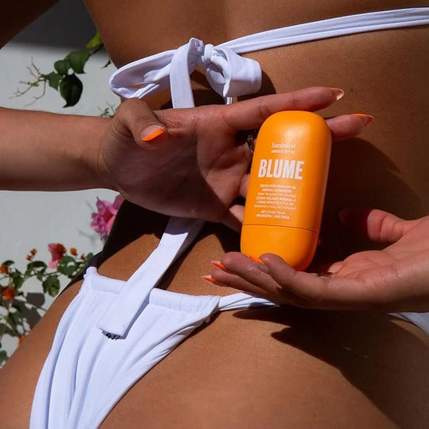 Blume Sunburst Broad Spectrum SPF 50 Mineral Sunscreen - Hydrating & Soothing Face Sunscreen with Zinc Oxide and Niacinami...