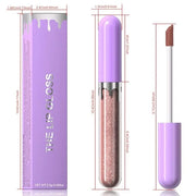 Glitter Liquid Lip Gloss,Mocha Shimmer Lipstick, Waterproof Shimmer Lip Stain Lip Glaze, High Shine Long Lasting Shiny Lip...