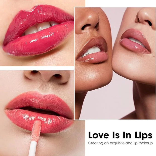 AZEN 6 Pack Lip Gloss Bulk Set, Shimmery Lip Gloss for Women and Girls With Rich Varied Colors - Product Image