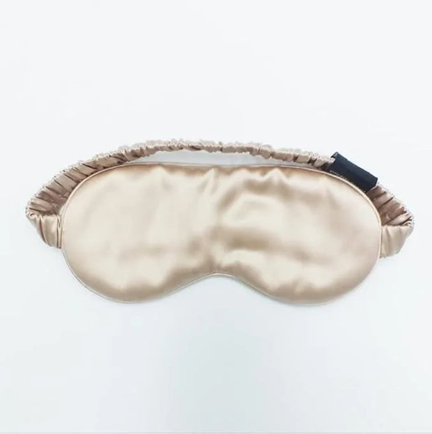 100% 22M Mulberry Silk Eye Mask. Full-Coverage, Soft and Comfortable, for Sleep Health and Skincare (Caramel) - Product Image