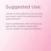 Young Nails Acrylic Cover Powder - Self-Leveling Acrylic Nail Powder, Clear Nude Pink White Acrylic Powder for Nail Extens...