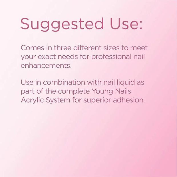 Young Nails Acrylic Cover Powder - Self-Leveling Acrylic Nail Powder, Clear Nude Pink White Acrylic Powder for Nail Extens...