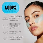 LOOPS Hyper Smooth Eye Hydrogel Eye Mask - 5 Pc Brighten, Hydrate, Nourish and Help Reduce Dark Circles for Refreshed Eyes...