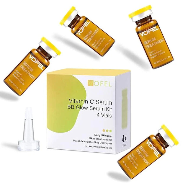 Vitamin C Serum for Face Hyaluronic Acid Serum Anti Aging Moisturizer 0.35 oz 4 Vials Facial Serums BB Glow Starter Kit (4...