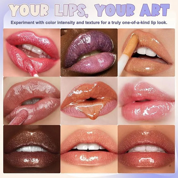 Lip Gloss Making Kit, 58PCS DIY Lip Gloss Kit, Lipgloss Making Kit for Women, Beginner, Girls, Moisturizing Lipgloss Base ...