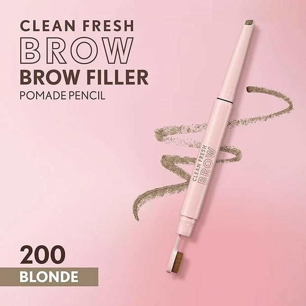 Covergirl Clean Fresh Brow Filler Pomade, 200 Blonde, Eyebrow Pencil, Ultra-Precise Tip, Creamy Formula, Highly Pigmented,...