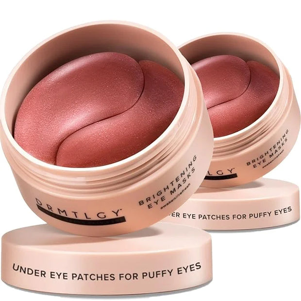 DRMTLGY Brightening Eye Masks (30 Pairs) - Caffeine Eye Masks for Dark Circles and Puffiness with Hyaluronic Acid, Eye Pat...
