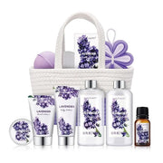 Spa Gift Baskets for Women - Body & Earth 11pcs Lavender Gift Sets with Bubble Bath, Shower Gel, Body Lotion, Birthday Gif...