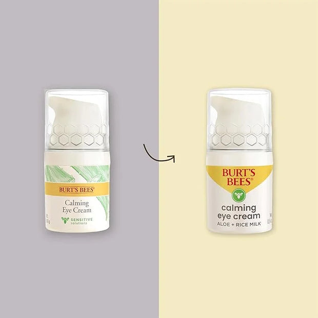 Burt's Bees Calming Eye Cream With Aloe and Rice Milk, Moisturizes Without Causing Redness or Irritation, 98.7 Percent Nat...