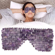 Jade Eye Mask, Jade Stones Agingproof Cooling Sleeping Eye Mask, Cold Eye Covers For Relief Eye Fatigue (Amethyst) - Produ...