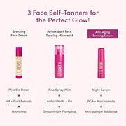 Coco & Eve Anti-Aging Tanning Serum - Face tanner with Skincare Actives for Gradual, Hydrating Glow. Natural Self Tanning ...