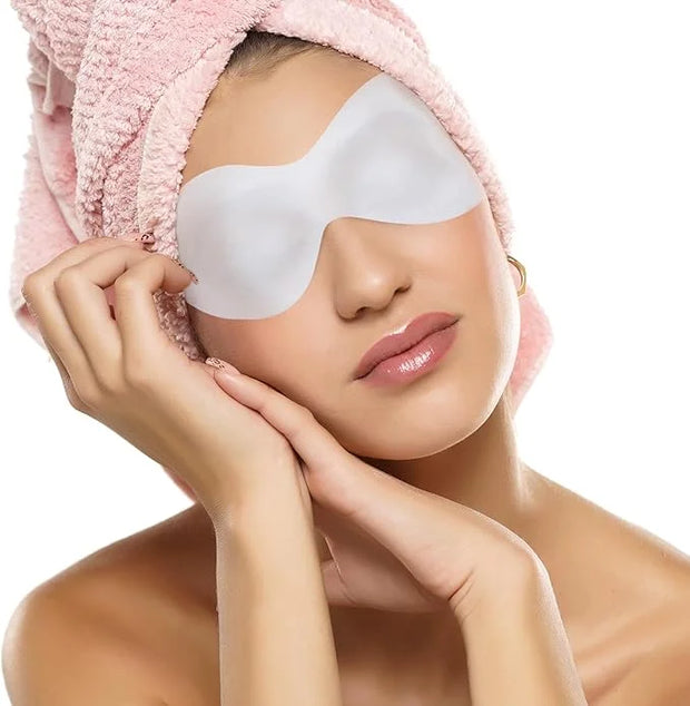 100 Sheets Disposable Non Woven Eye Mask, DIY Cotton Eye Mask Paper, Facial Eye Covers Pads for Skincare, Spa, Moisture Re...