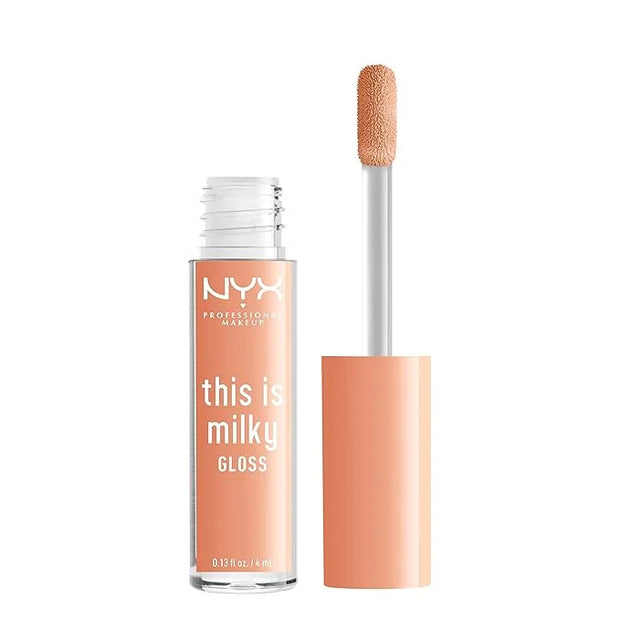 NYX PROFESSIONAL MAKEUP This Is Milky Gloss, Vegan Lip Gloss, 12 Hour Hydration - Milk & Hunny (Sheer Light Honey) - Produ...