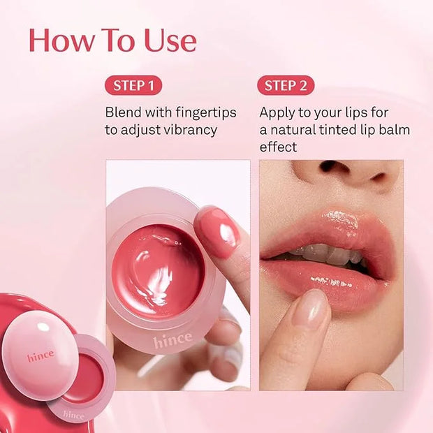 HINCE Raw Glow Dewy Ball - Tinted Lip Balm, Jelly Gloss Glow, Shine and Hydration, Lip & Blush Multiuse, Vegan, 0.12 oz. (...