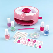 Light Magic Nail Dryer & Polish Set for Girls & Teens - 5 Vibrant Nail Colors, Art Stickers, Nail File, Cuticle Pusher & D...
