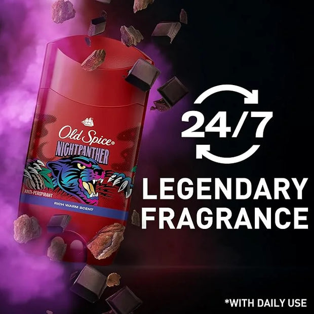 Old Spice Aluminum Free Deodorant for Men, 24/7 Odor Protection, 24/7 Freshness & Lasting Scent, Goes on Clear, NightPanth...
